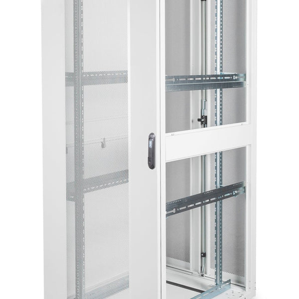 42U serverkast met geperforeerde deuren 800x1000x2050mm (BxDxH) lichtgrijs