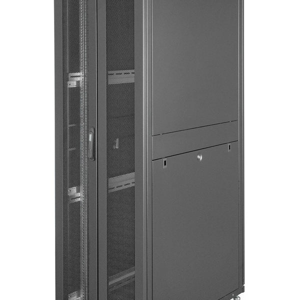 42U serverkast met geperforeerde deuren 600x1000x2050mm (BxDxH) zwart