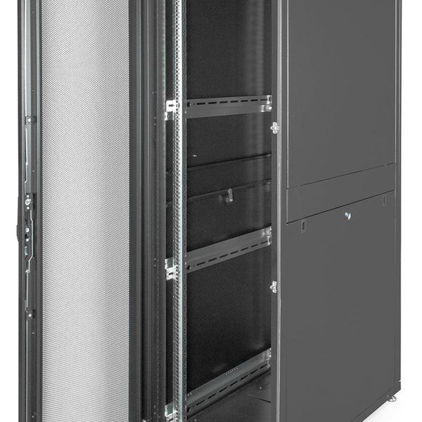 42U serverkast met geperforeerde deuren 600x1000x2050mm (BxDxH) zwart