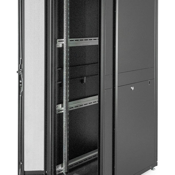 42U serverkast met geperforeerde deuren 600x1000x2050mm (BxDxH) zwart