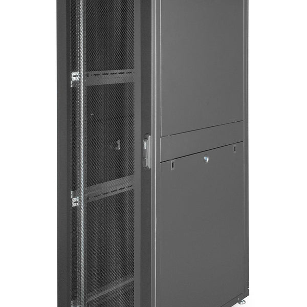 42U serverkast met geperforeerde deuren 600x1000x2050mm (BxDxH) zwart