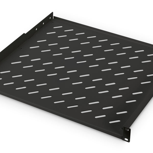 1U Legbord 400mm voor kasten vanaf 600mm diepte max. 15 kg zwart