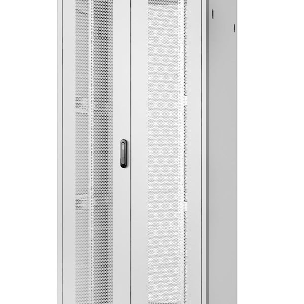 42U serverkast met geperforeerde deuren 800x800x2053mm (BxDxH) lichtgrijs