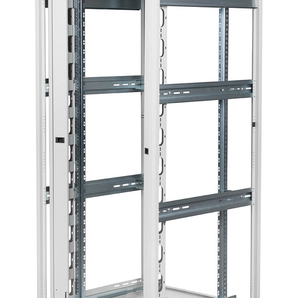 42U serverkast met geperforeerde deuren 800x800x2053mm (BxDxH) lichtgrijs