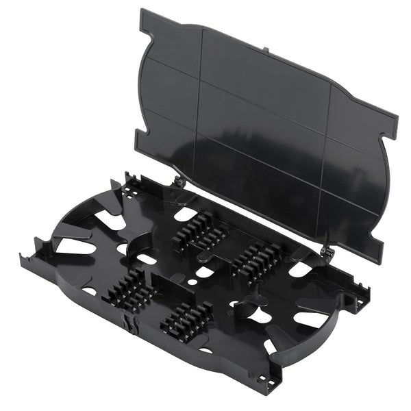 Fiber optic splice cassette for 24 splice points