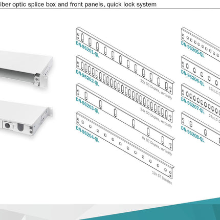 1U Fiber Optic Splice Box Slide-out Quick Lock