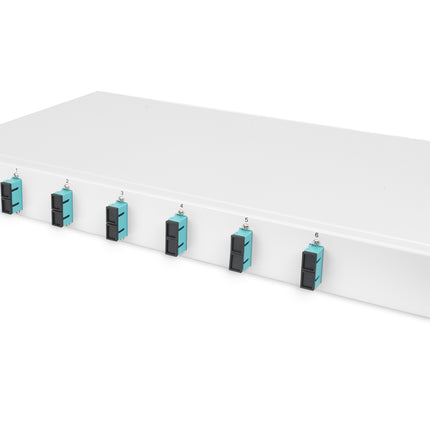 Fiber optic patch panel mounted 6 ports SC OM3