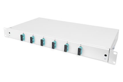 Fiber optic patch panel mounted 6 ports SC OM3