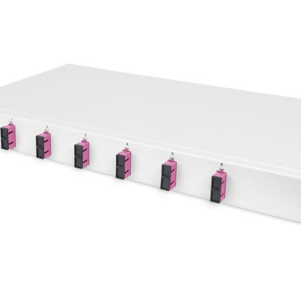 Fiber optic patch panel mounted 6 ports SC OM4