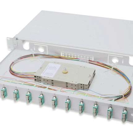 Fiber optic patch panel mounted 12 ports SC OM3