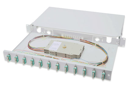 Fiber optic patch panel mounted 12 ports SC OM3