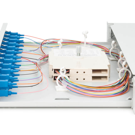 Fiber optic patch panel mounted 12 ports SC OS2