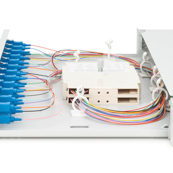 Fiber optic patch panel mounted 12 ports SC OS2