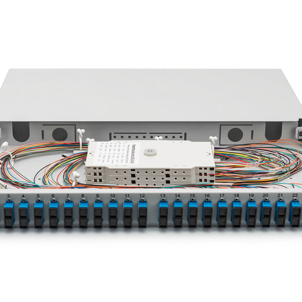 Fiber optic patch panel mounted 24 ports SC OS2