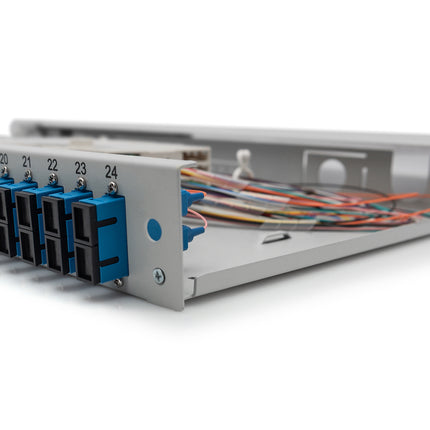 Fiber optic patch panel mounted 24 ports SC OS2