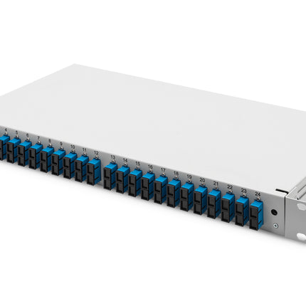 Fiber optic patch panel mounted 24 ports SC OS2
