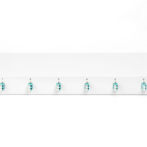 Fiber optic patch panel mounted 6 ports LC OM3