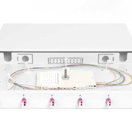 Fiber optic patch panel mounted 6 ports LC OM4