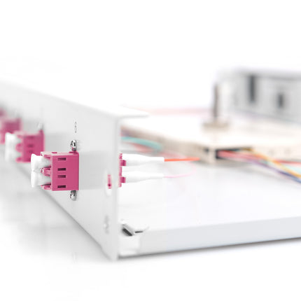 Fiber optic patch panel mounted 6 ports LC OM4