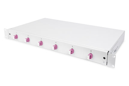 Fiber optic patch panel mounted 6 ports LC OM4
