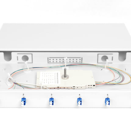 Fiber optic patch panel mounted 6 ports LC OS2