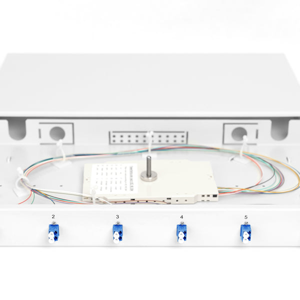 Fiber optic patch panel mounted 6 ports LC OS2