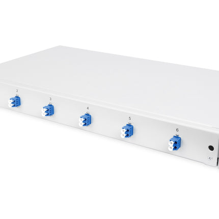 Fiber optic patch panel mounted 6 ports LC OS2