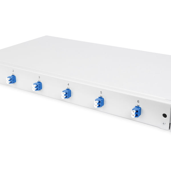 Fiber optic patch panel mounted 6 ports LC OS2