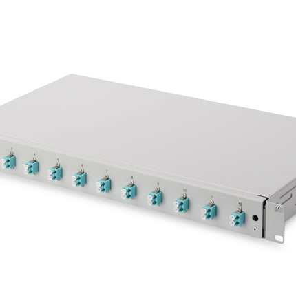 Fiber optic patch panel mounted 12 ports LC OM3