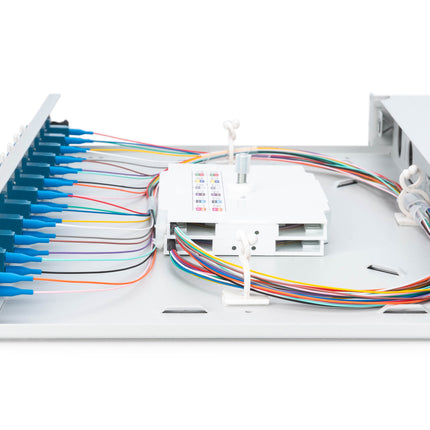 Fiber optic patch panel mounted 12 ports LC OS2