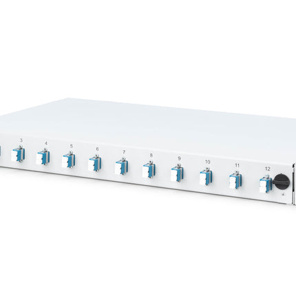 Fiber optic patch panel mounted 12 ports LC OS2