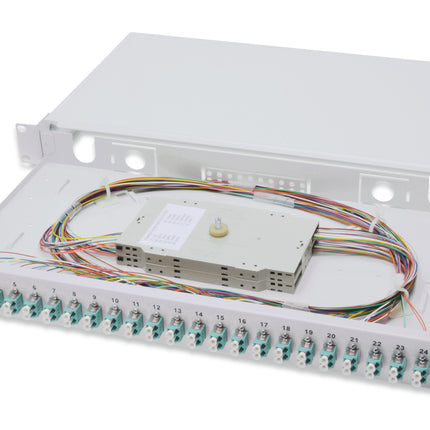 Fiber optic patch panel mounted 24 ports LC OM3