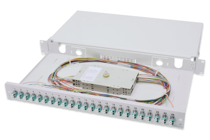 Fiber optic patch panel mounted 24 ports LC OM3