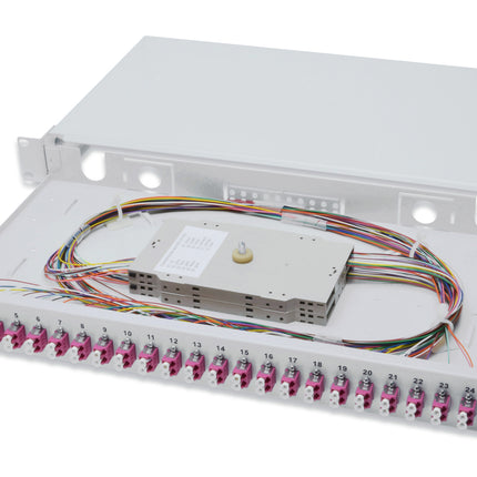 Fiber optic patch panel mounted 24 ports LC OM4