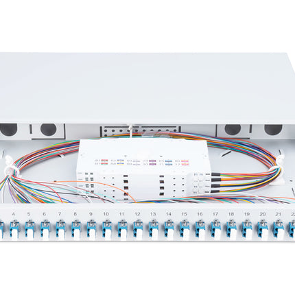 Fiber optic patch panel mounted 24 ports LC OS2