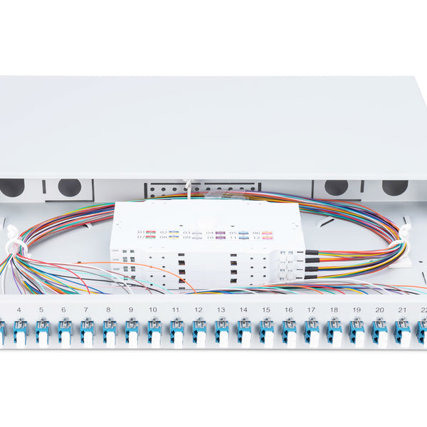 Fiber optic patch panel mounted 24 ports LC OS2