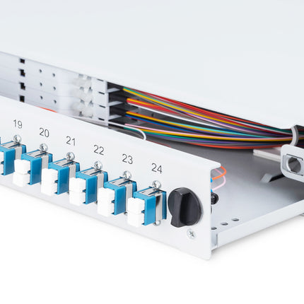 Fiber optic patch panel mounted 24 ports LC OS2