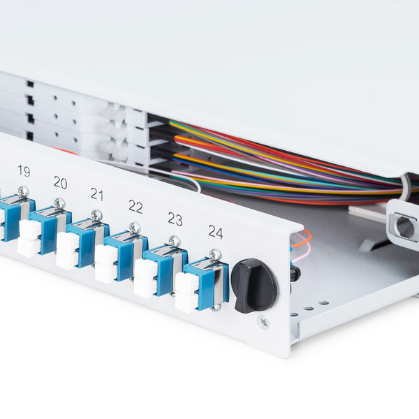 Fiber optic patch panel mounted 24 ports LC OS2