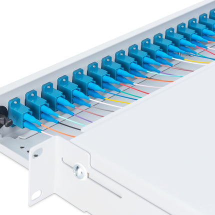 Fiber optic patch panel mounted 24 ports LC OS2