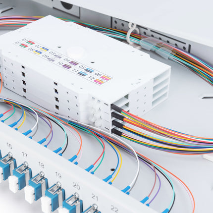 Fiber optic patch panel mounted 24 ports LC OS2