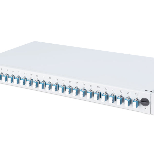 Fiber optic patch panel mounted 24 ports LC OS2