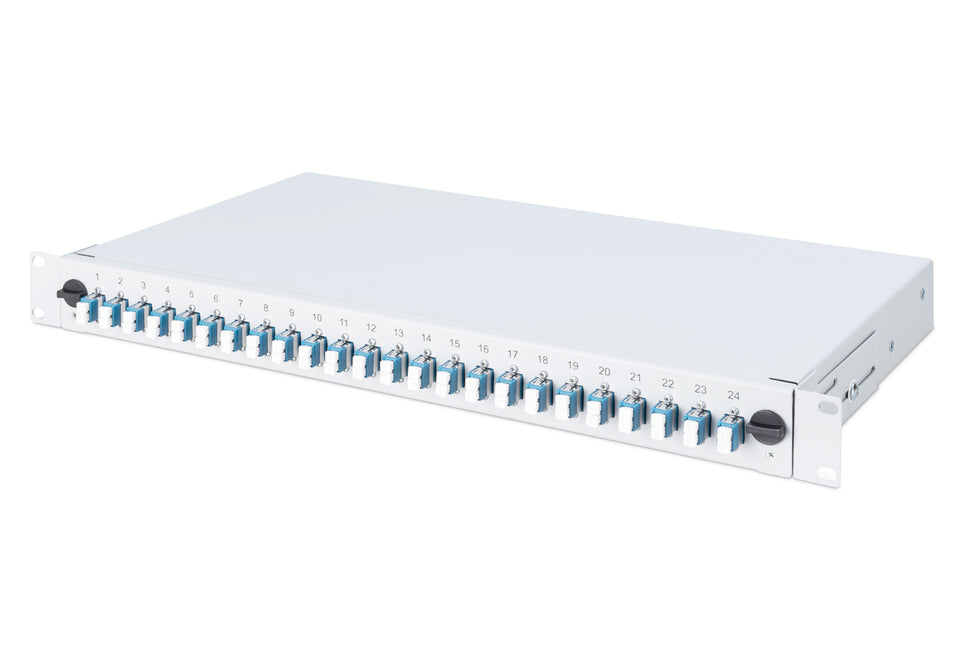 Fiber optic patch panel mounted 24 ports LC OS2