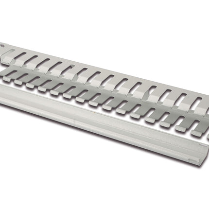 1U metal cable tray with cover plate, light gray
