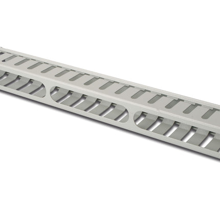 1U metal cable tray with cover plate, light gray