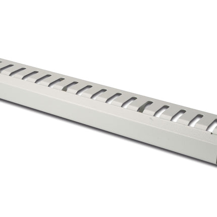 1U metal cable tray with cover plate, light gray