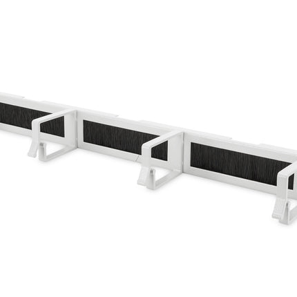 19 inch cable holder with brush 1U light gray