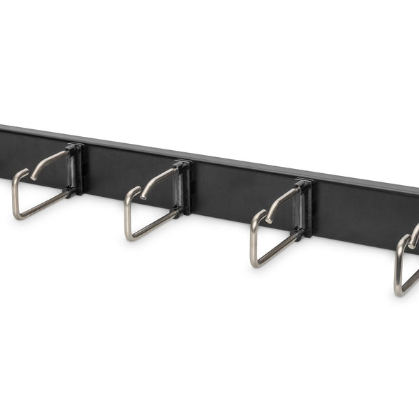 19 inch kabelhouder met stalen beugels 1U zwart
