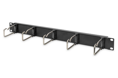 19 inch cable holder with steel brackets 1U black