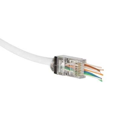 Doorsteek CAT6a Connector RJ45 - STP 10 stuks voor soepele en stugge kabel
