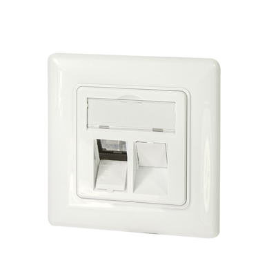 Inbouwdoos voor 2 Keystones – Design compatibel (RAL 9010)